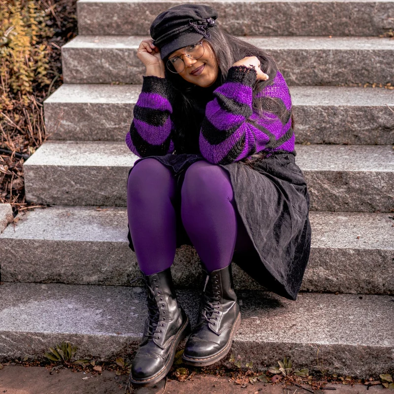 80 Denier Tights - Fancy Darkness