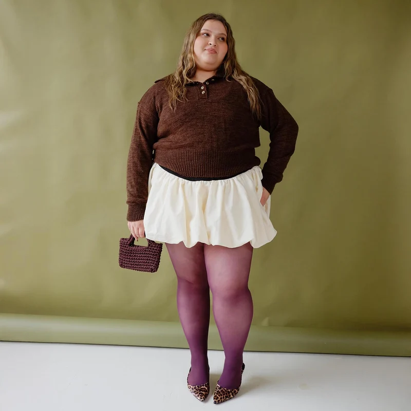 30 Denier Tights - Plum