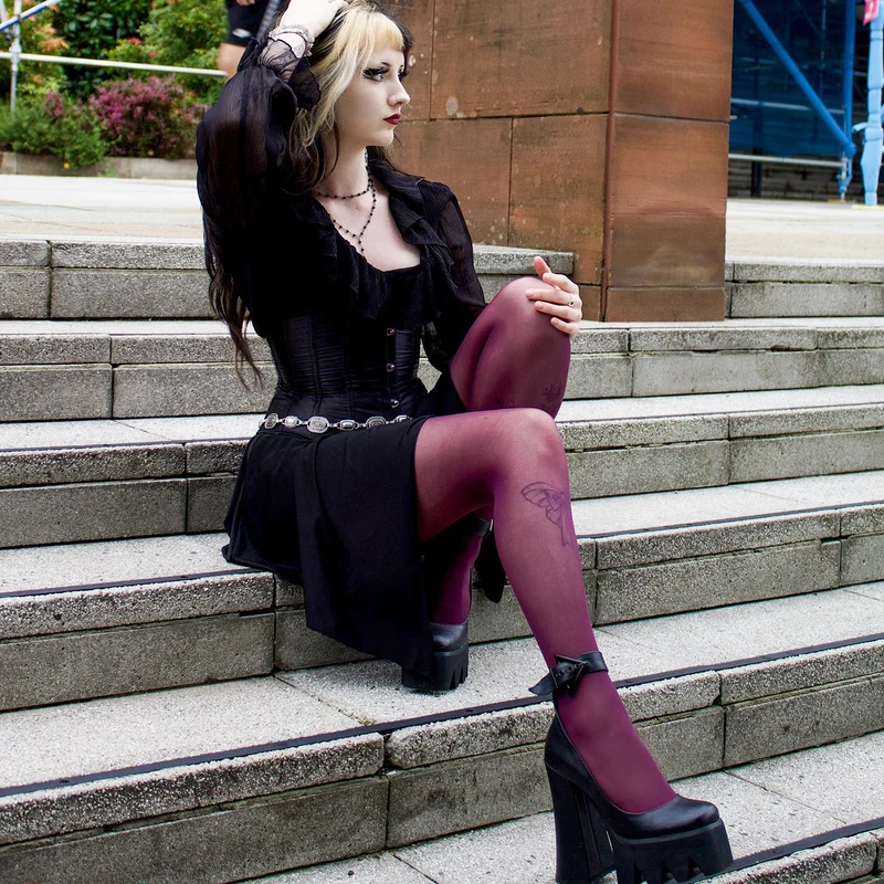30 Denier Tights - Plum