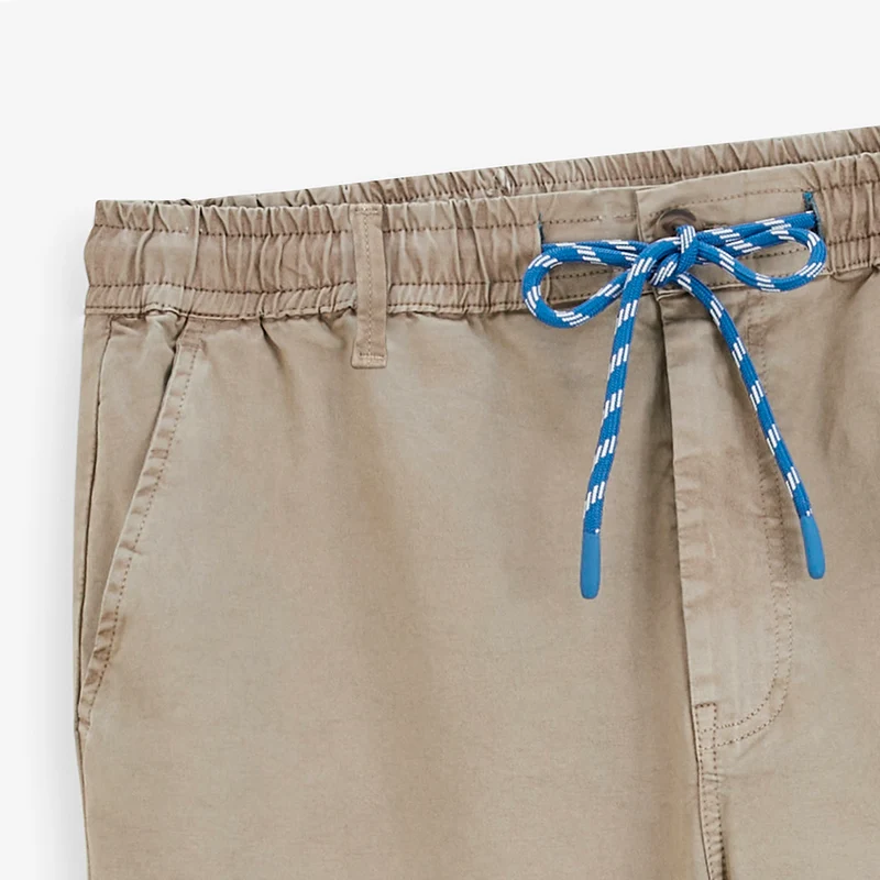 Pantalon coton stretch taille élastiquée beige 558 SBPLAY