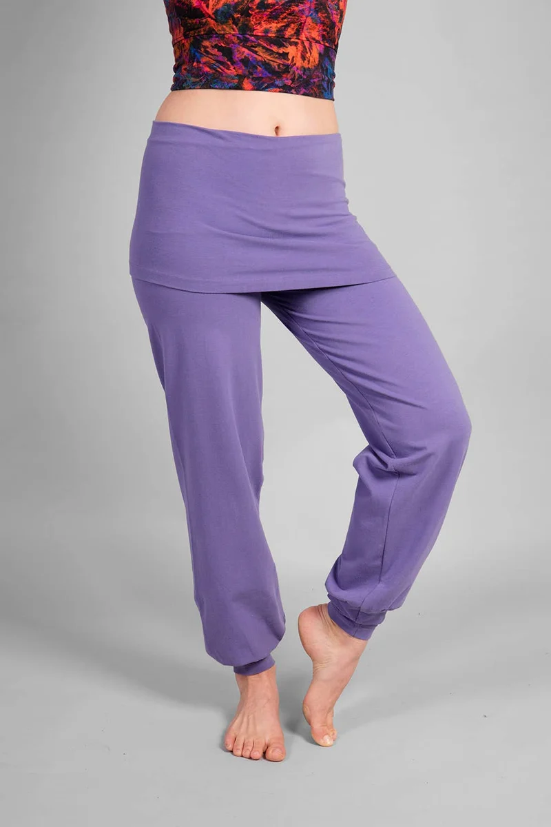 Sohang Yoga Pants — Lilac with Integrated Skirt (Last Pieces, Turkey Production)