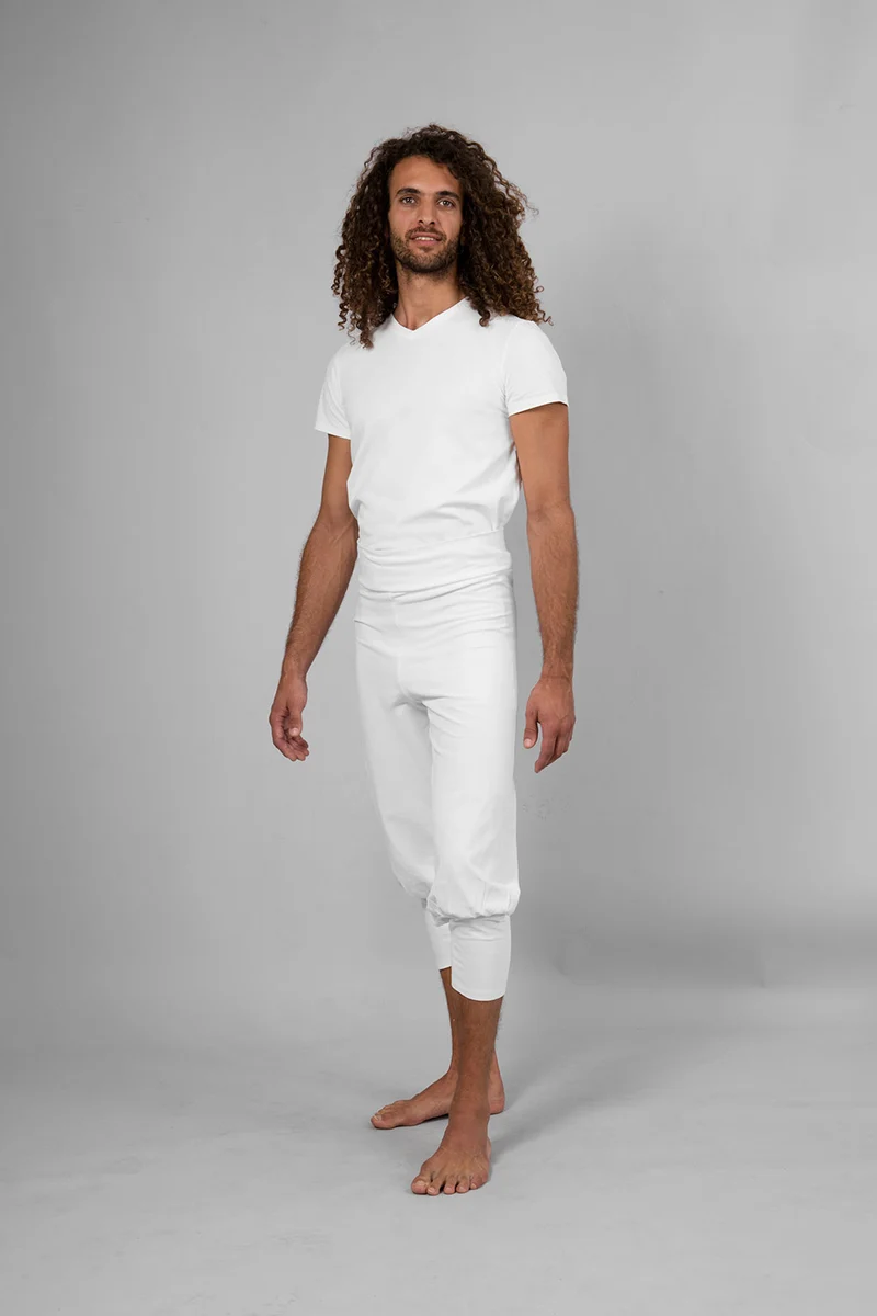 Sadhak Men's Yoga Shorts — Wide-Cut Yoga Shorts with Anti-Fall Bands for Inversions
