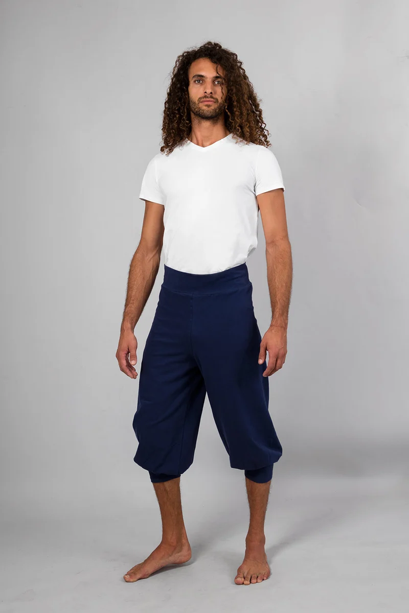 Sadhak Men's Yoga Shorts — Wide-Cut Yoga Shorts with Anti-Fall Bands for Inversions