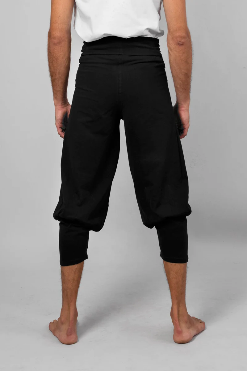 Sadhak Men's Yoga Shorts — Wide-Cut Yoga Shorts with Anti-Fall Bands for Inversions
