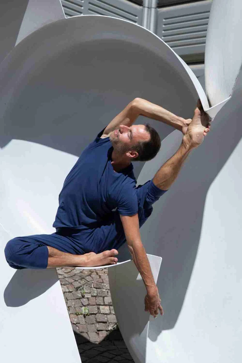 Sadhak Men's Yoga Shorts — Wide-Cut Yoga Shorts with Anti-Fall Bands for Inversions
