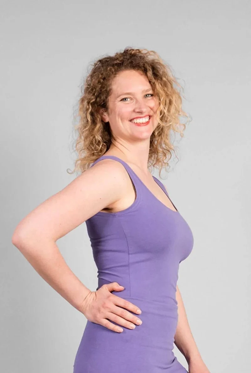 Sohang Yoga Top — Lilac with Kundalini Embroidery (Last Pieces, Turkey Production)