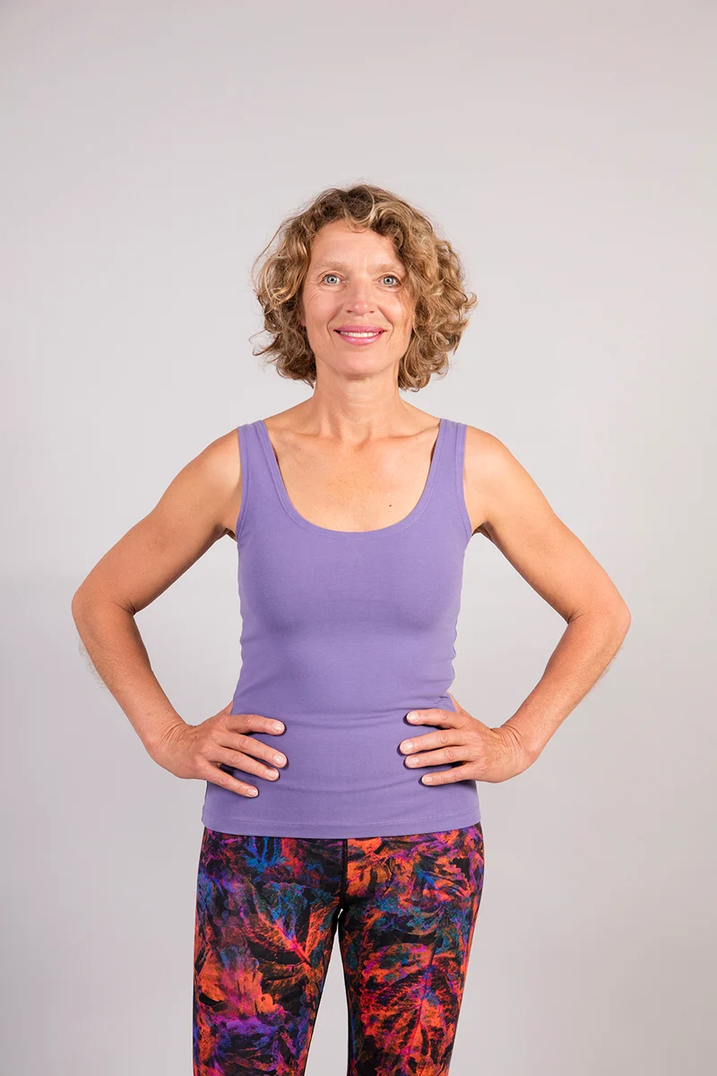 Sohang Yoga Top — Lilac with Kundalini Embroidery (Last Pieces, Turkey Production)