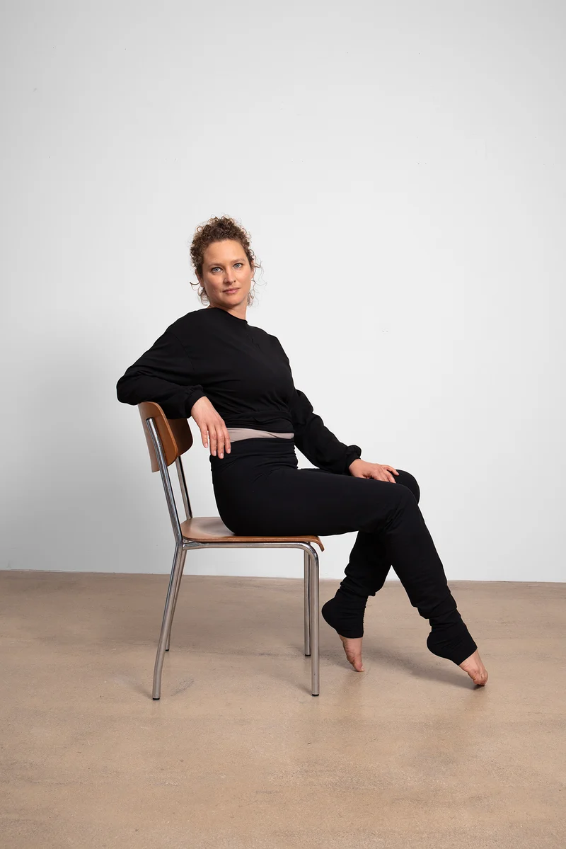 Talya Wrap Shirt — Mercerized Organic Cotton Multi-Tie Yoga Wrap with Long Sleeves