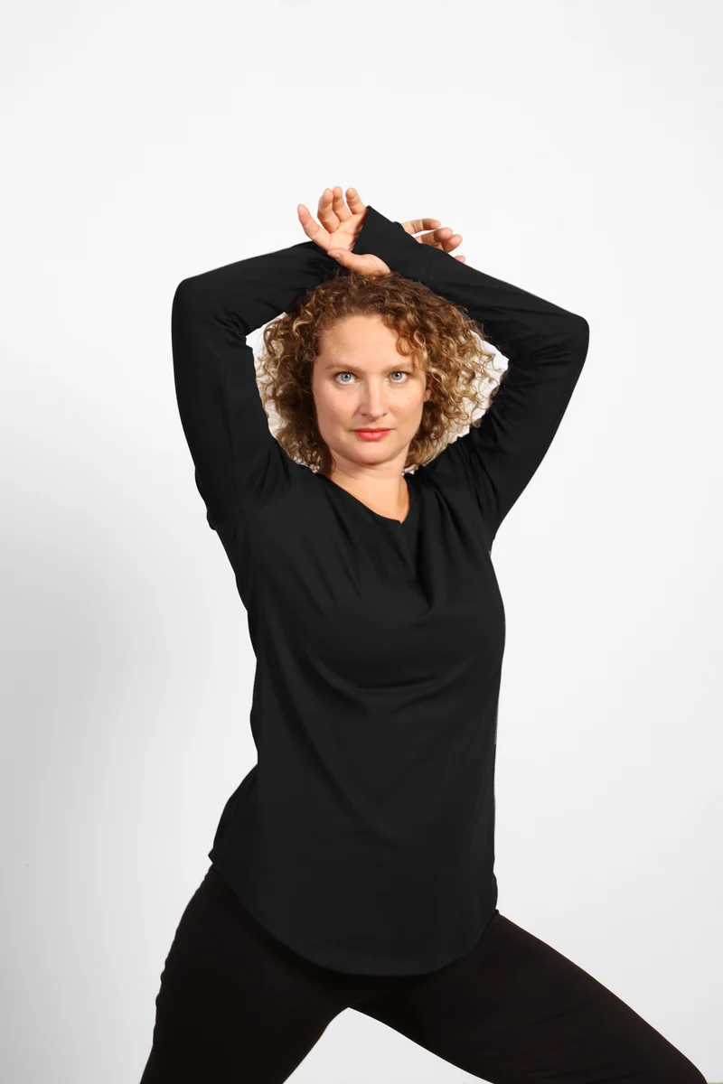 Lunara Longsleeve Shirt — Mercerized Organic Cotton Yoga Longsleeve with Thumb Loops
