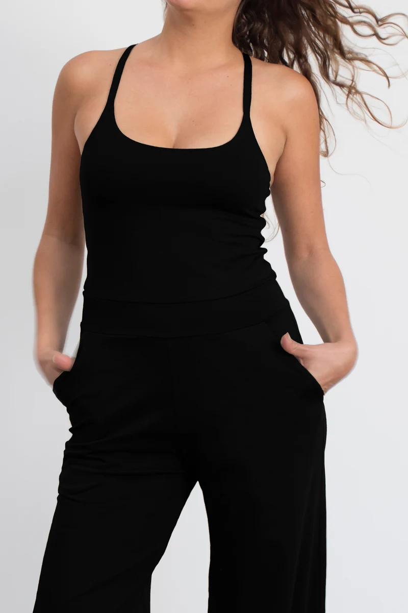 Nashira Jumpsuit — Mercerized Organic Cotton Yoga Jumpsuit, One-Piece Comfort
