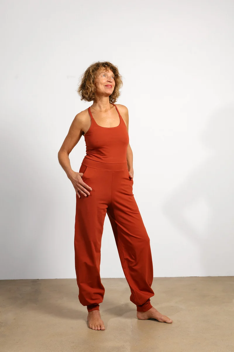 Nashira Jumpsuit — Mercerized Organic Cotton Yoga Jumpsuit, One-Piece Comfort