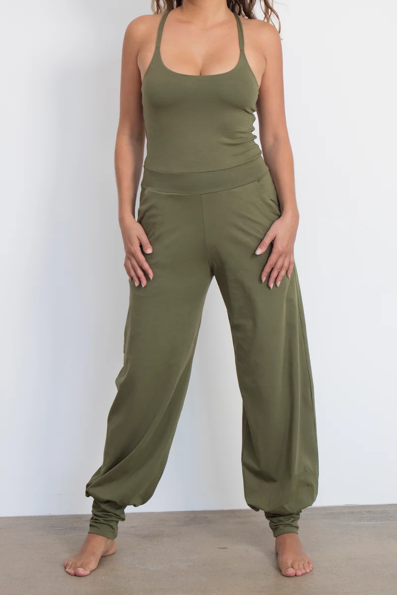 Nashira Jumpsuit — Mercerized Organic Cotton Yoga Jumpsuit, One-Piece Comfort
