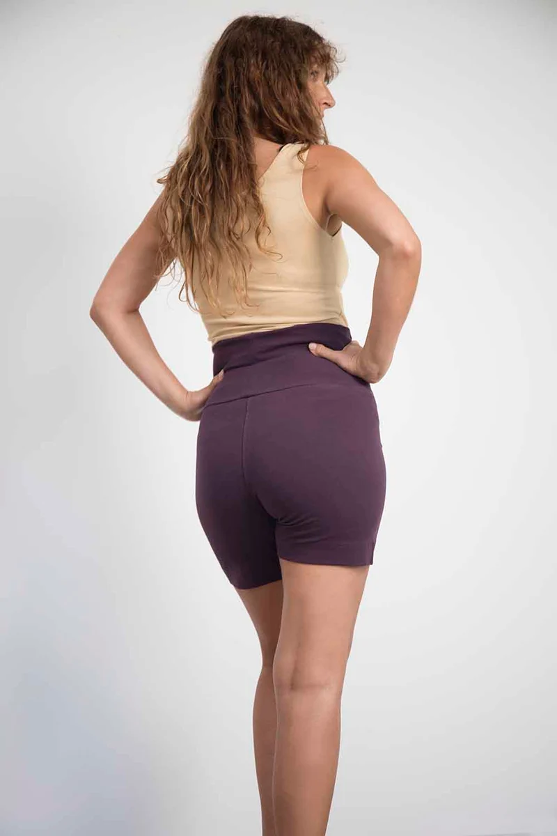 Sohang Yoga Short — Organic Cotton Yoga Short with Foldable Waistband
