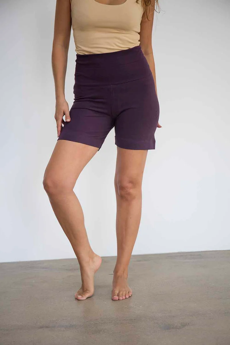 Sohang Yoga Short — Organic Cotton Yoga Short with Foldable Waistband