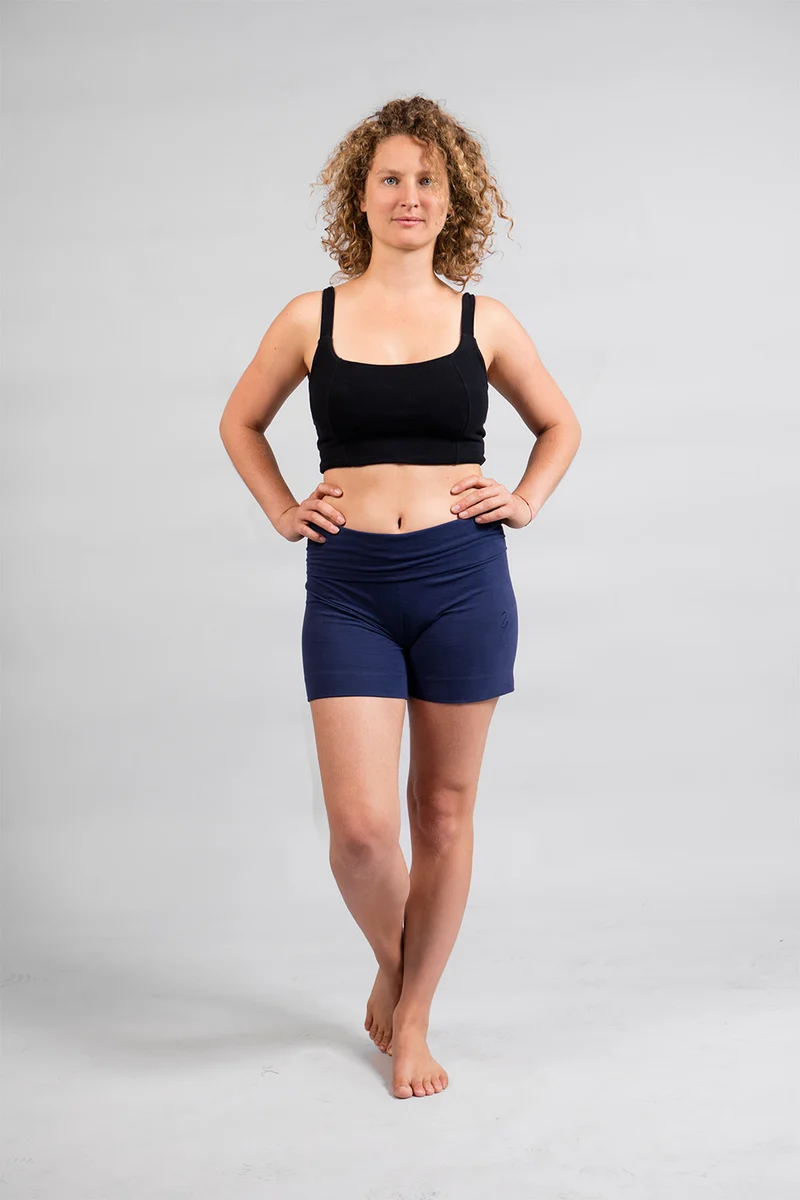 Sohang Yoga Short — Organic Cotton Yoga Short with Foldable Waistband