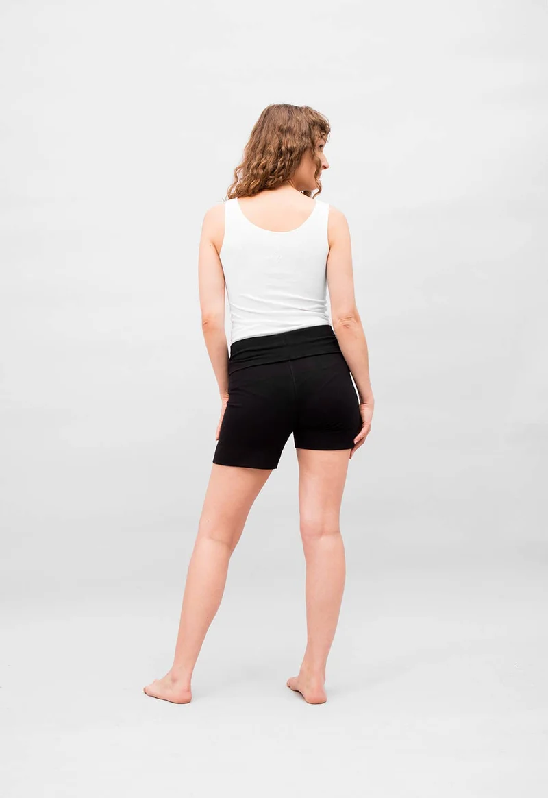 Sohang Yoga Short — Organic Cotton Yoga Short with Foldable Waistband