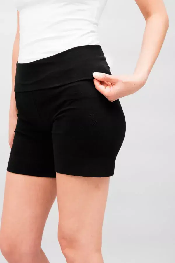 Sohang Yoga Short — Organic Cotton Yoga Short with Foldable Waistband