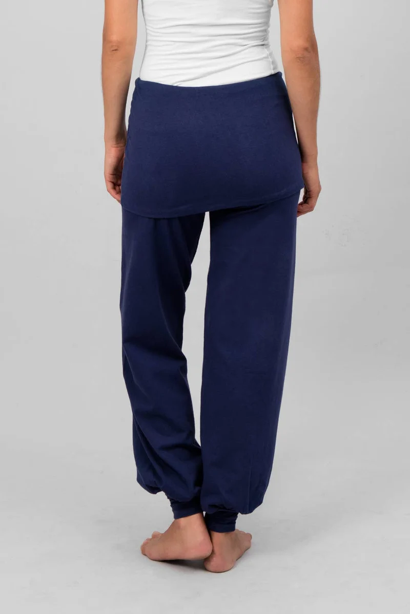 Sohang Yoga Pants — 2-in-1 Organic Cotton Pants with Integrated Skirt