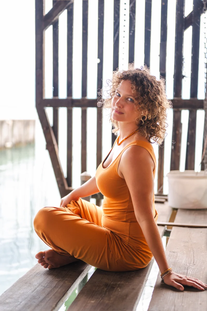 Sohang Yoga Pants — 2-in-1 Organic Cotton Pants with Integrated Skirt