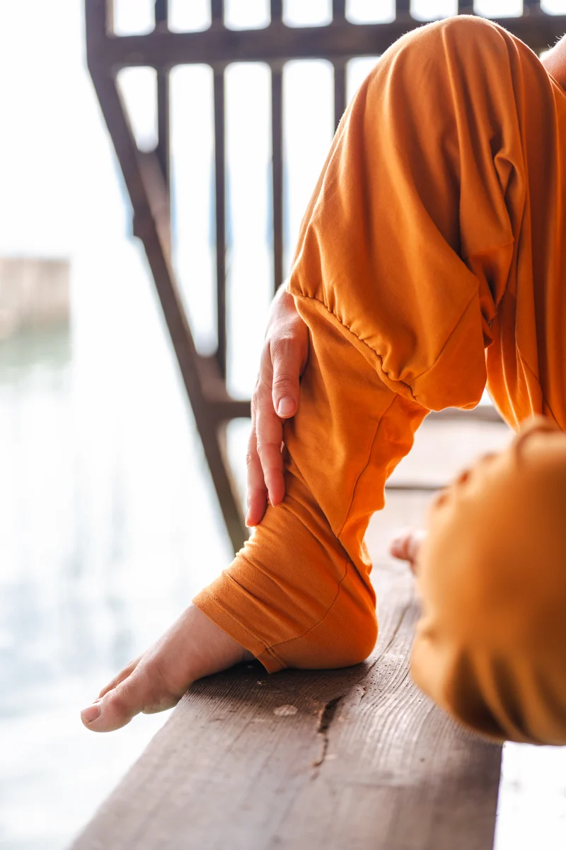 Sohang Yoga Pants — 2-in-1 Organic Cotton Pants with Integrated Skirt