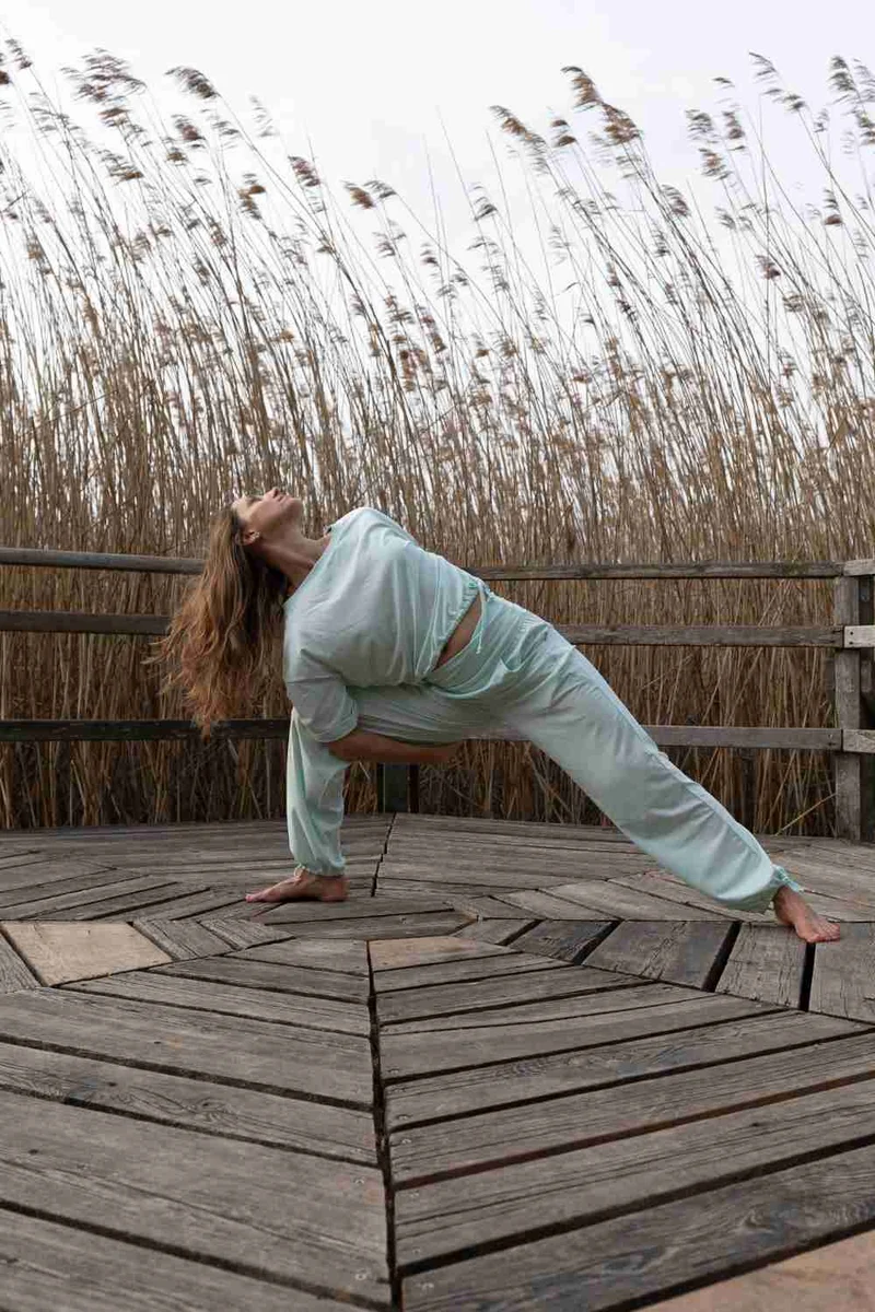 Lilii Loose Fit Pants — Bamboo & Organic Cotton Yoga Pants with Extra-Long Double Waistband