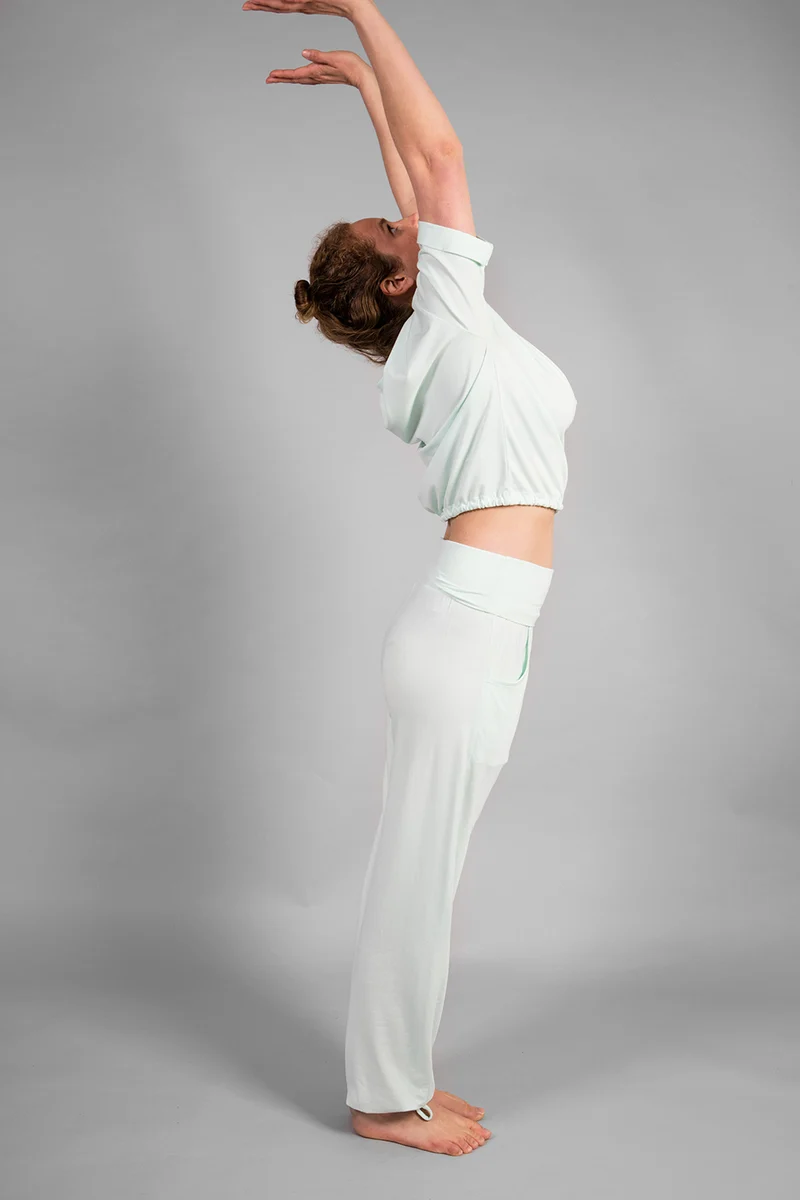 Lilii Loose Fit Pants — Bamboo & Organic Cotton Yoga Pants with Extra-Long Double Waistband