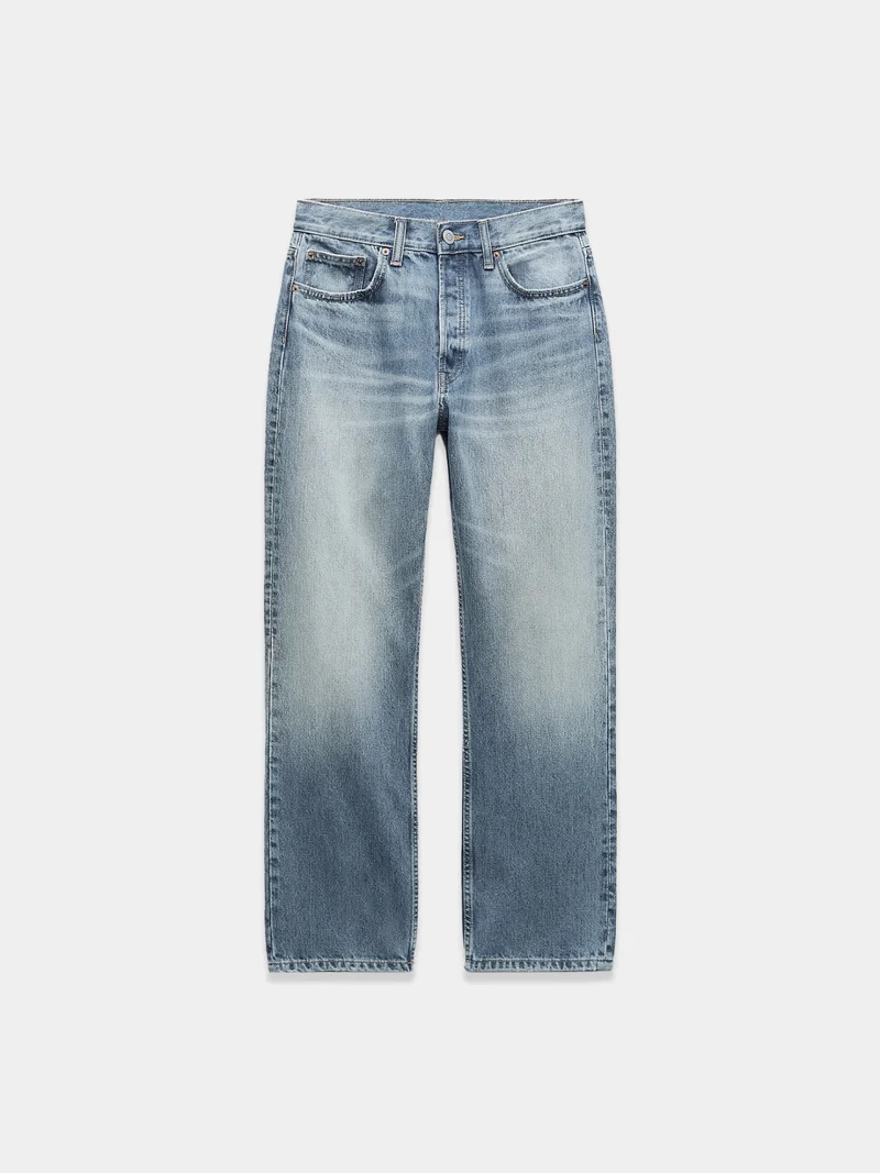 Mid-rise jeans with straight-leg