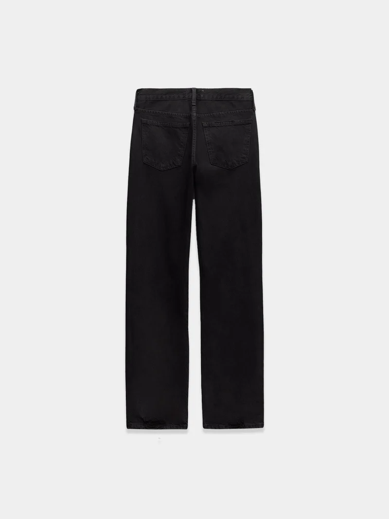Mid-rise jeans with straight-leg