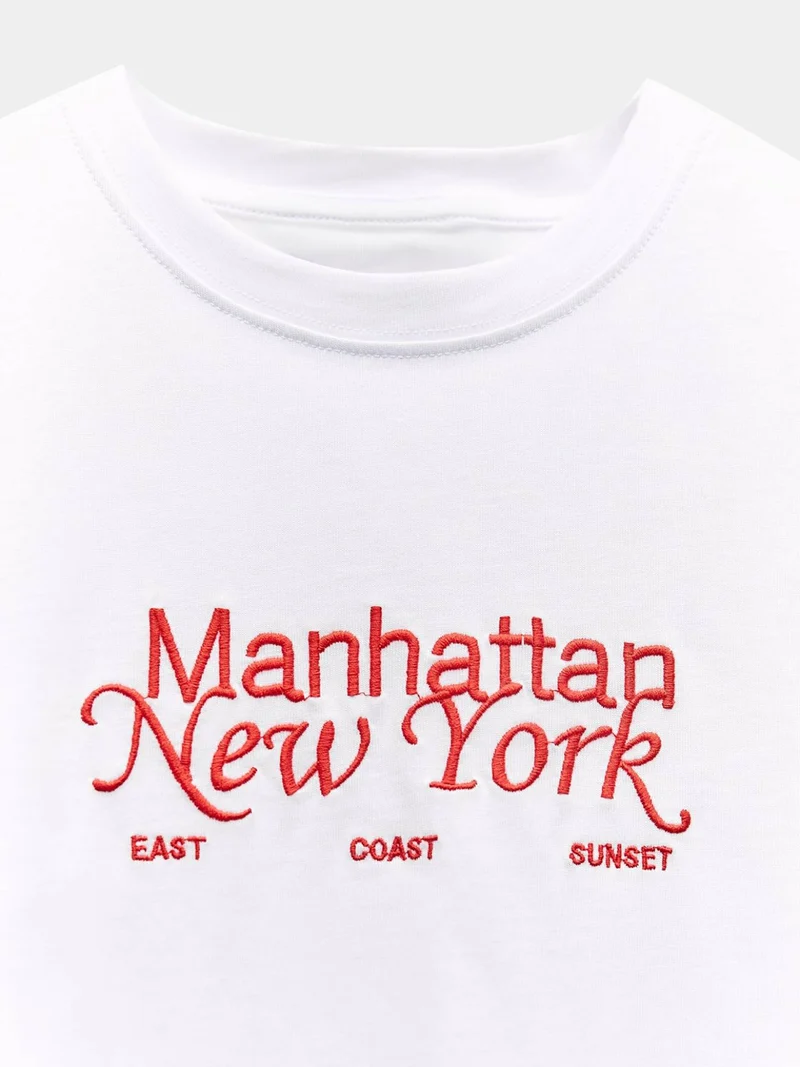White T-shirt with print