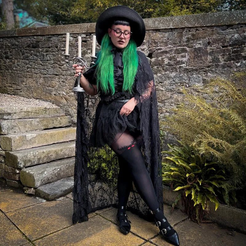 Halloween Tights - Mothman - Black