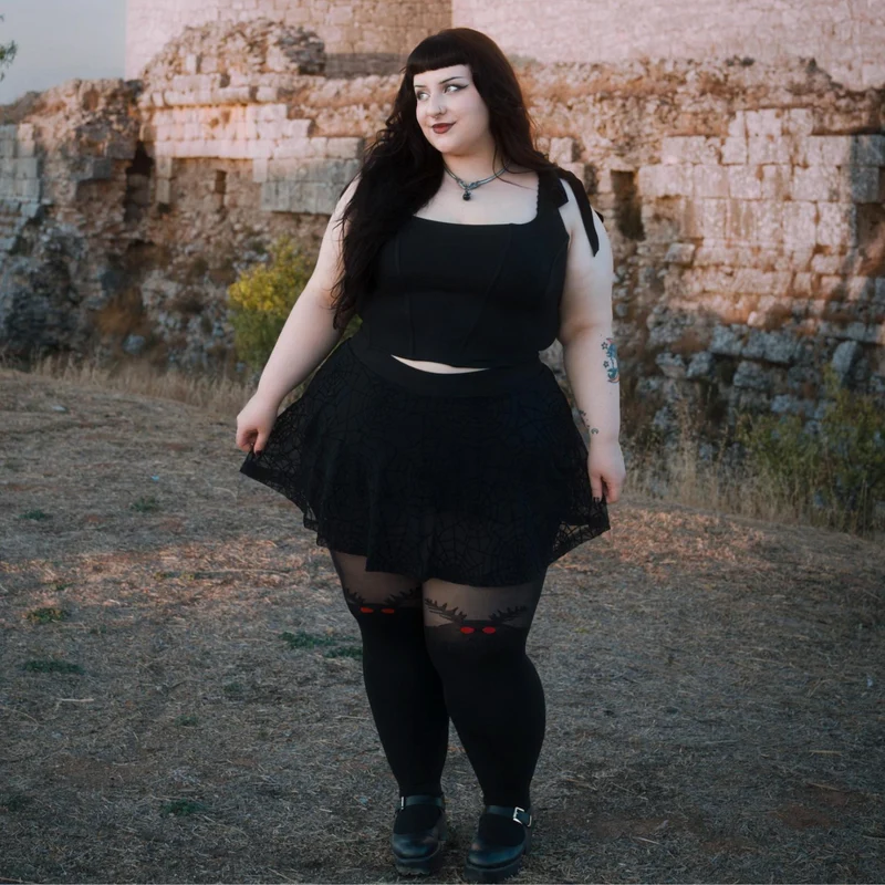 Halloween Tights - Mothman - Black