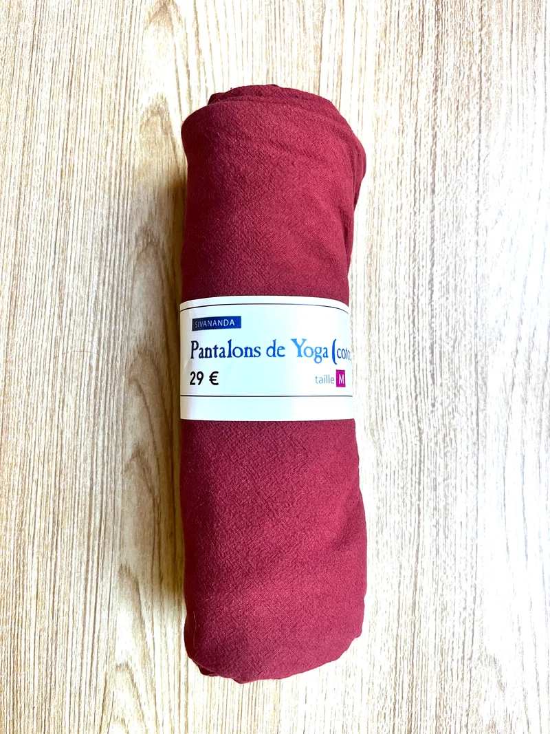 Pantalon de yoga 100 % coton (marron)