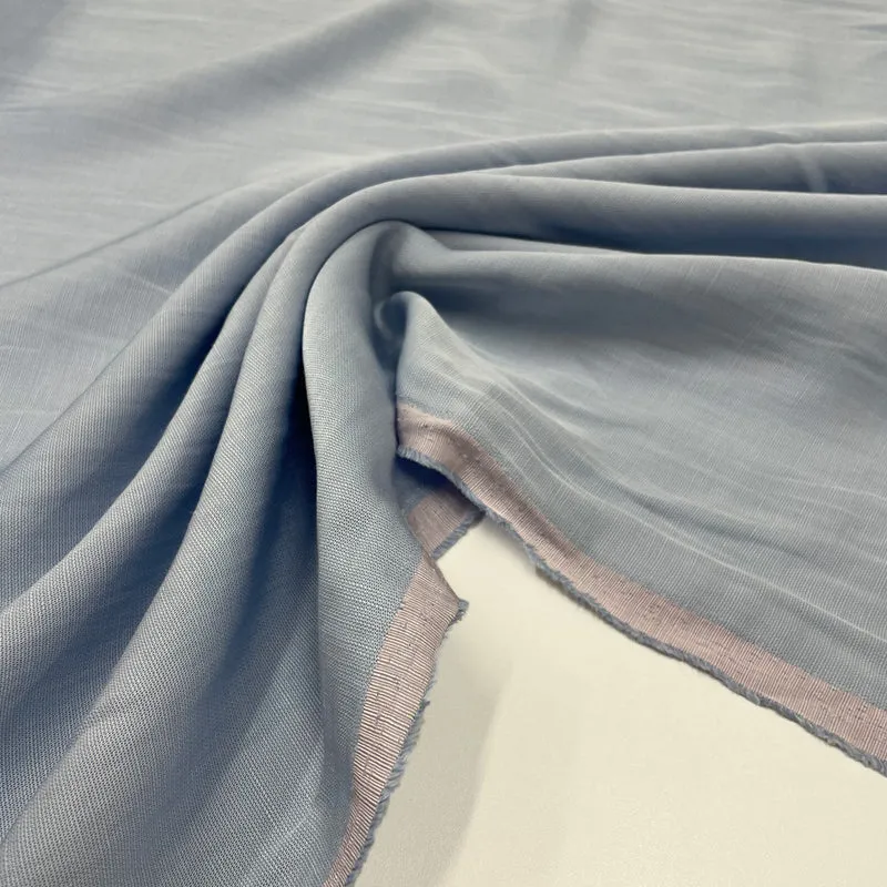 Imperfetto - Tissu lin rayonne - Celeste