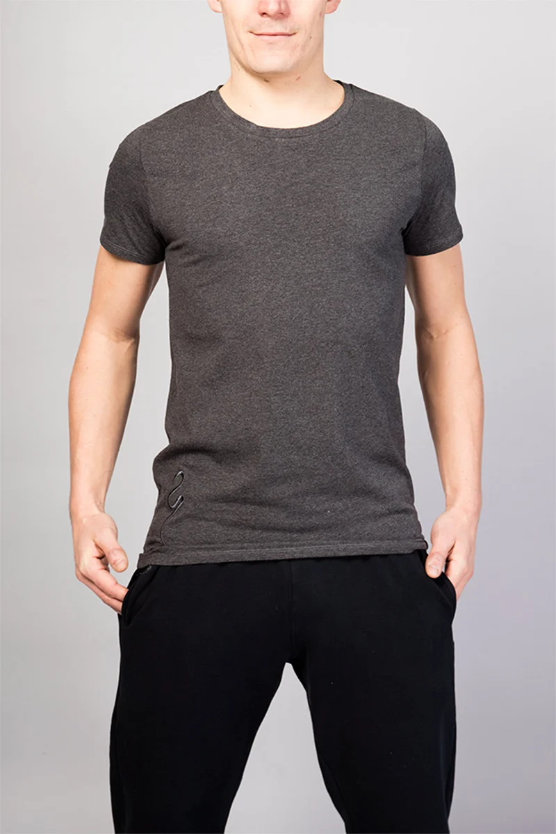 Bencha yoga T-shirt round neck - Dark Grey