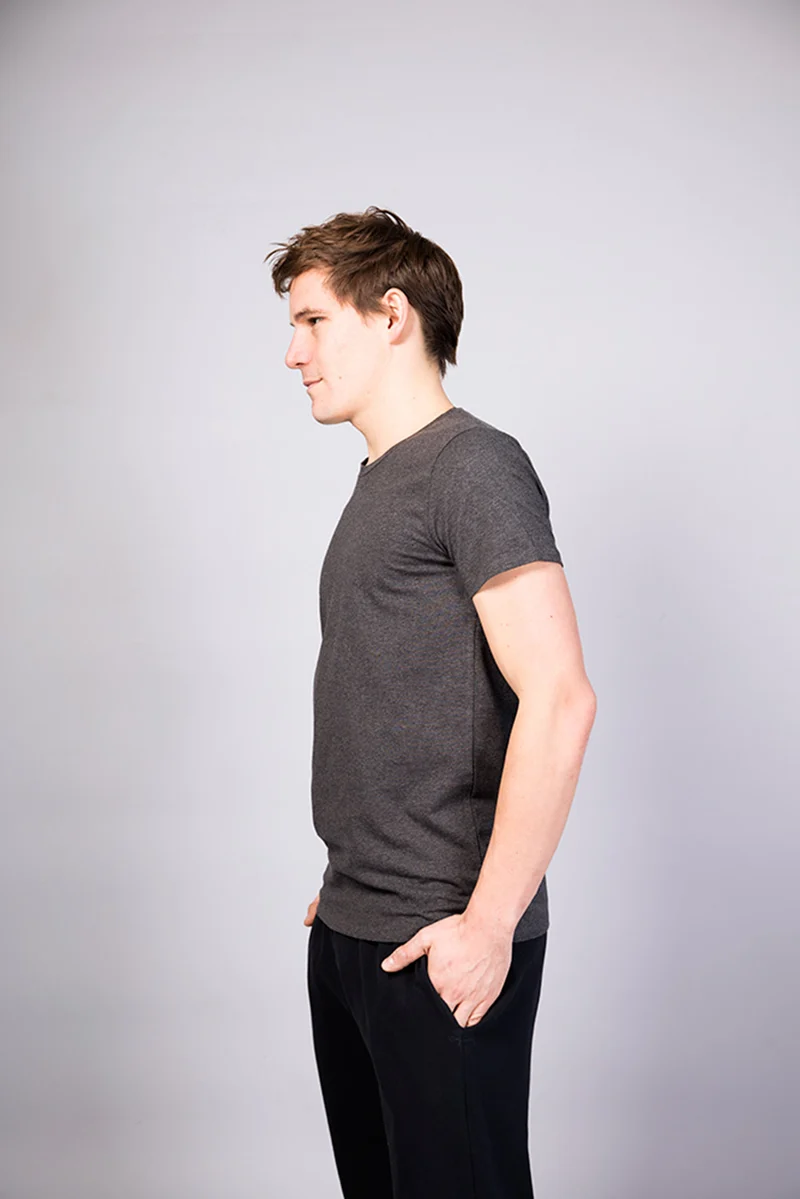 Bencha yoga T-shirt round neck - Dark Grey