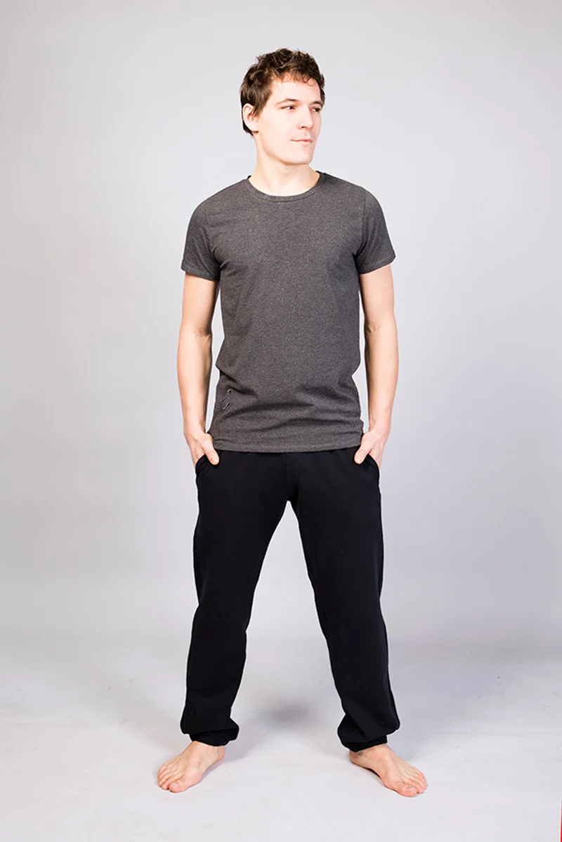Bencha yoga T-shirt round neck - Dark Grey