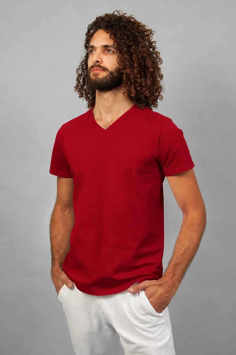 Sadhak Men's Yoga T-shirt — Bordeaux (Last Pieces)