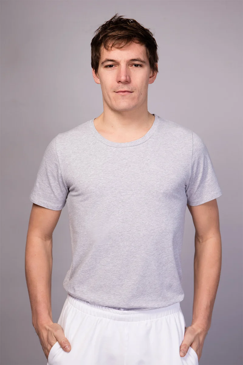 Bencha yoga T-shirt round neck - Perle Grey S & M