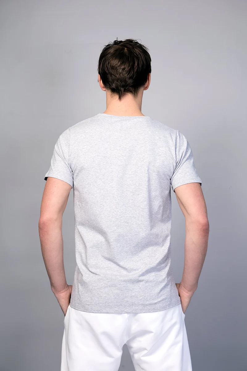 Bencha yoga T-shirt round neck - Perle Grey S & M