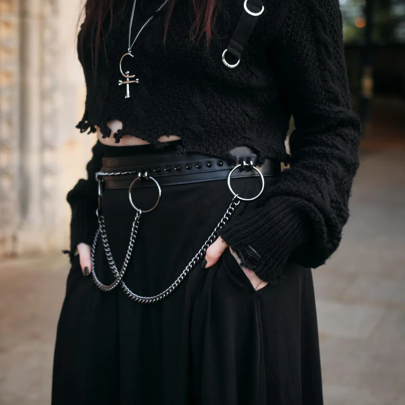 Cotton Jersey Maxi A-Line Skirt - Black