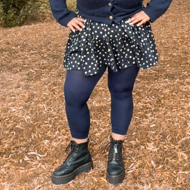 Footless Tights - Navy