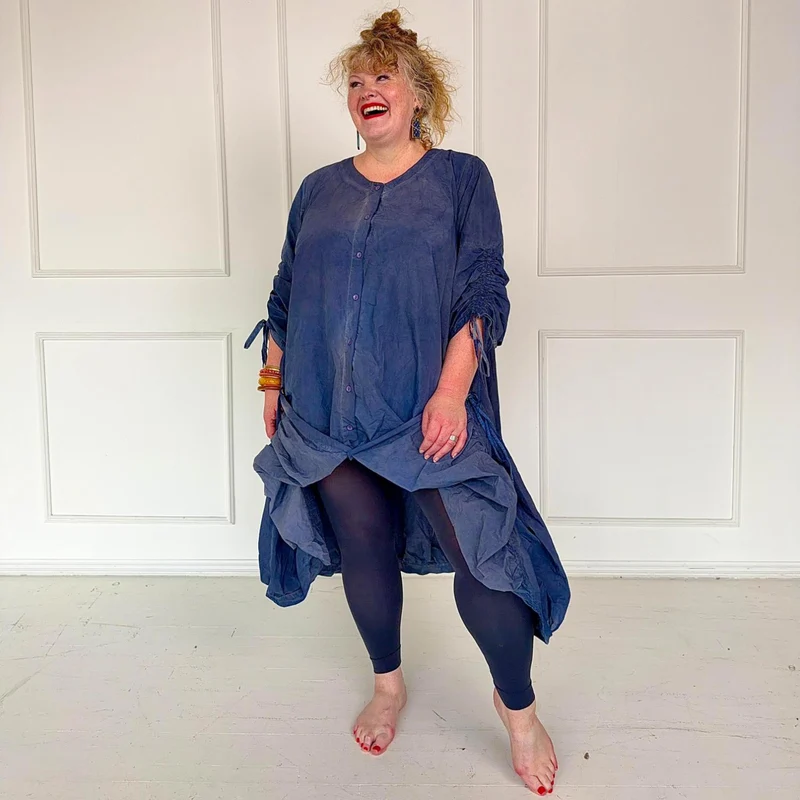 Footless Tights - Navy