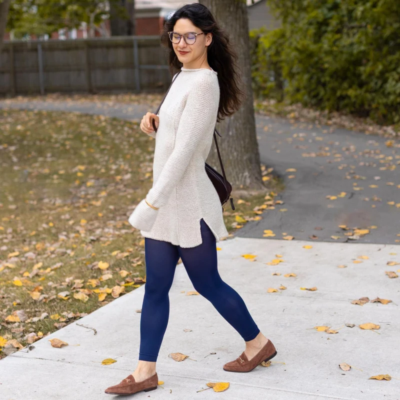 Footless Tights - Navy