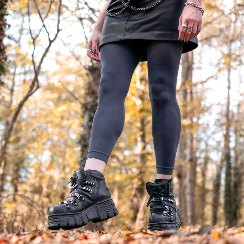 Footless Tights - Slate