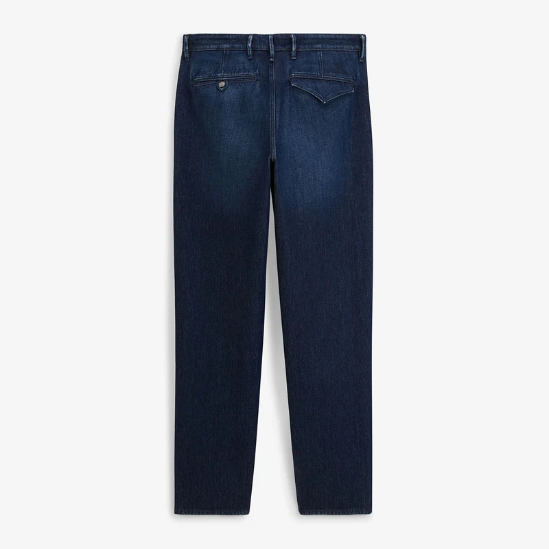 Chino une pince 100% coton bleu denim 520
