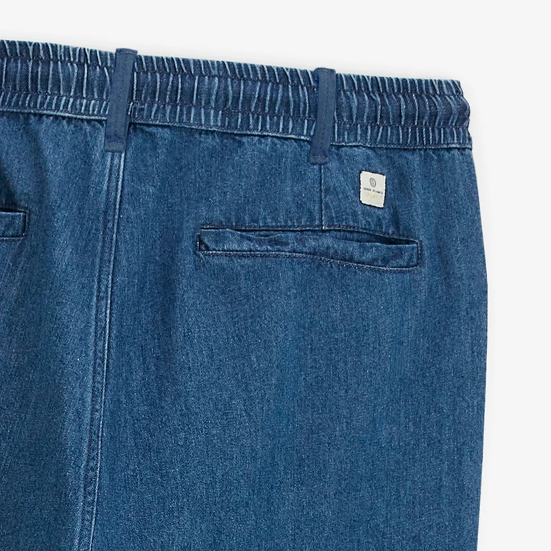 Pantalon coton taille élastiquée bleu 551 SBPLAY