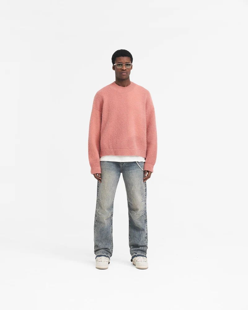 R2 Stepped Hem Denim - Mid Blue