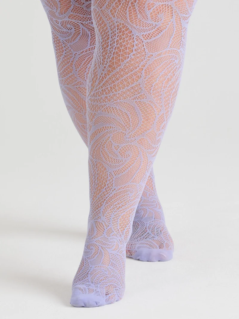 Thighs the Limit Fishnets - Timewarp - Periwinkle