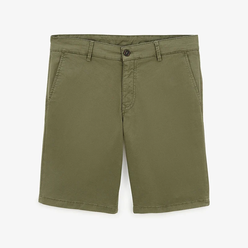 Bermuda comfort fit vert militaire