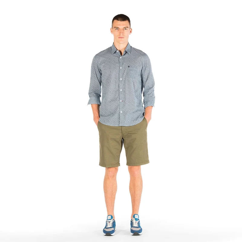 Bermuda comfort fit vert militaire